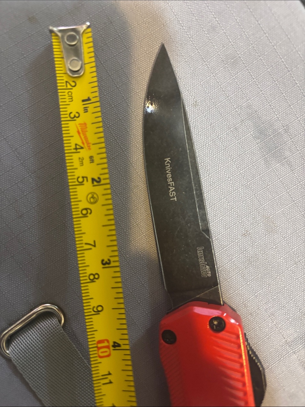 Kershaw 50 Anniversary OTF Red Pocket Knife with Black Blade - Picture 4 of 6
